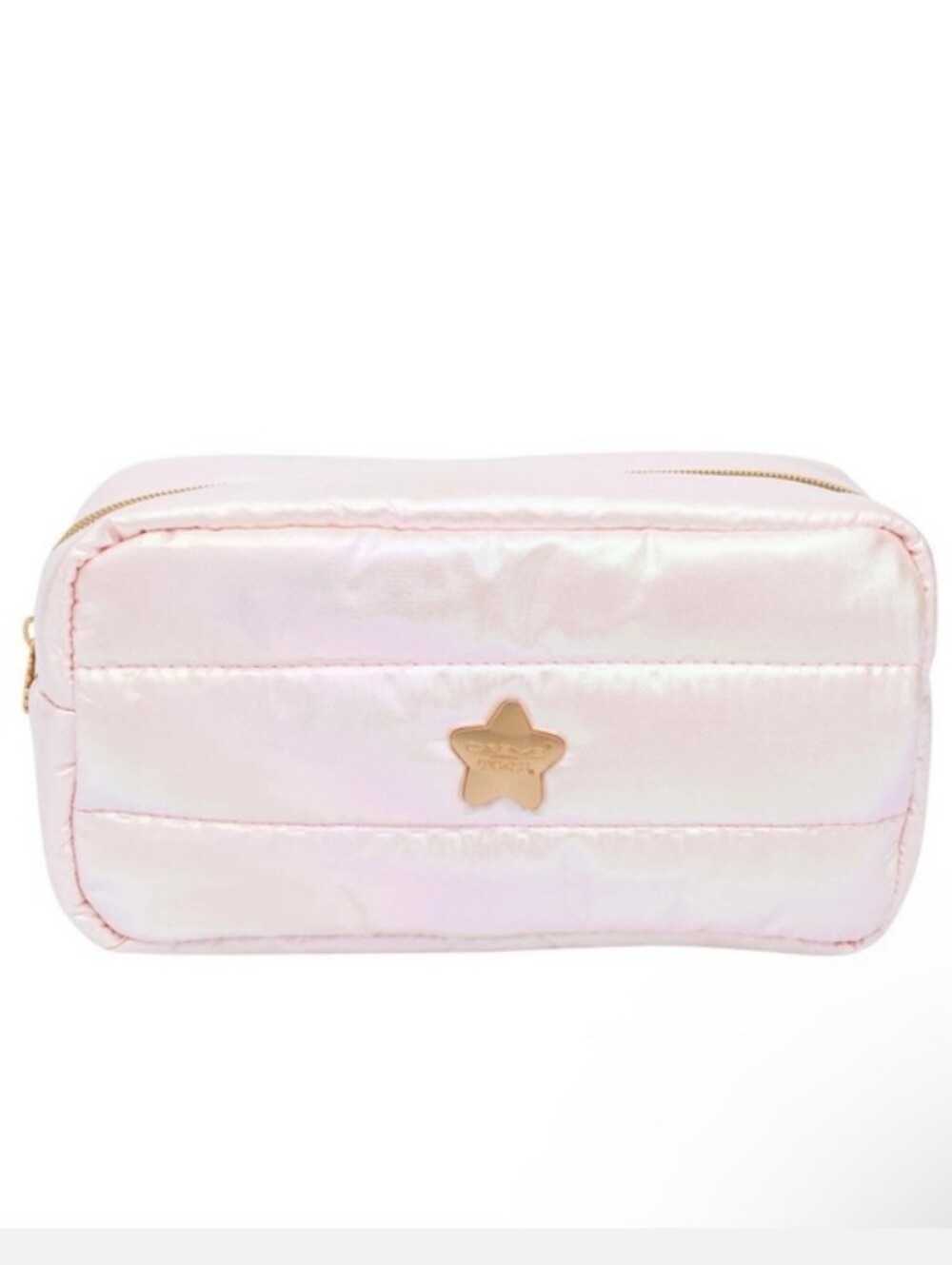 The Creme Shop X Hollywood Puffer Zip Pouch (Iridescent 🩷Pink) - Picture 5 of 6